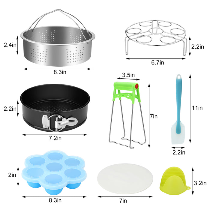 8pack Steamer Basket Egg Steam Rack Camping Cooking Set