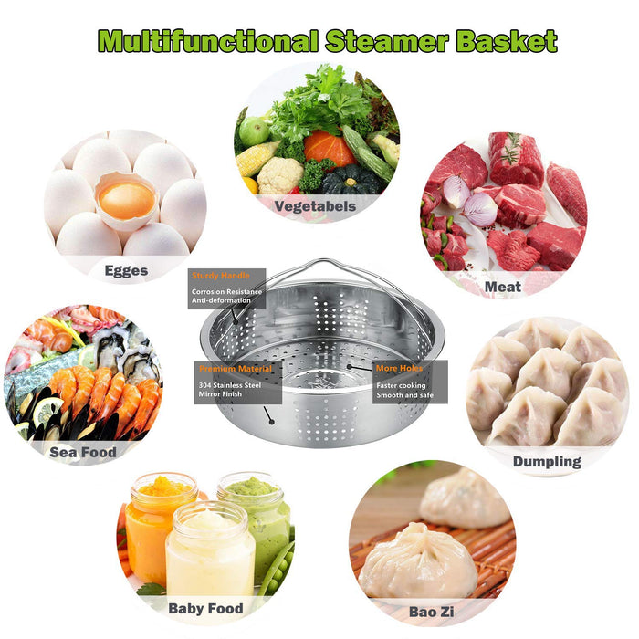 8pack Steamer Basket Egg Steam Rack Camping Cooking Set