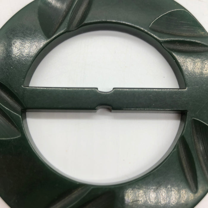 Green Carved Bakelite Buckle Scarf Holder