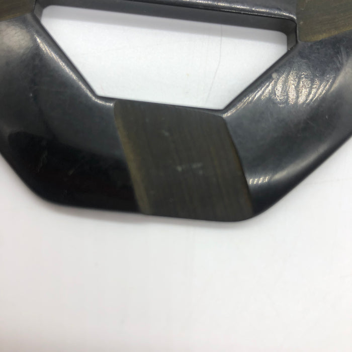 Black Carved Bakelite Buckle Scarf Holder