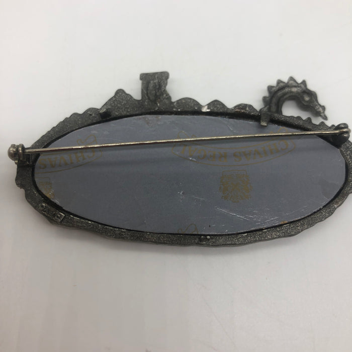 American Jewelry Chain Company Loch Ness Mirror Brooch