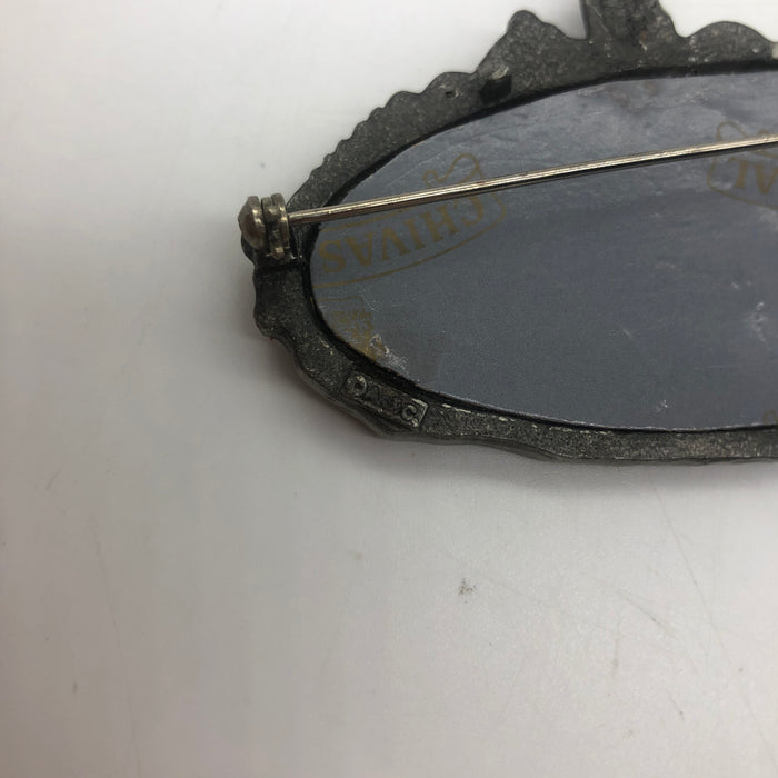 American Jewelry Chain Company Loch Ness Mirror Brooch