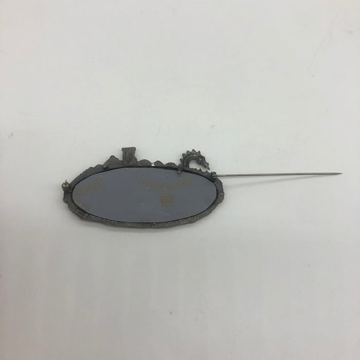 American Jewelry Chain Company Loch Ness Mirror Brooch