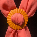 Mustard Yellow Bakelite Buckle Scarf Holder