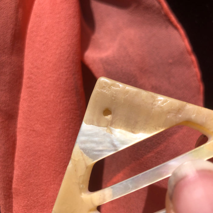 Square Mother Of Pearl Buckle MOP Scarf Holder