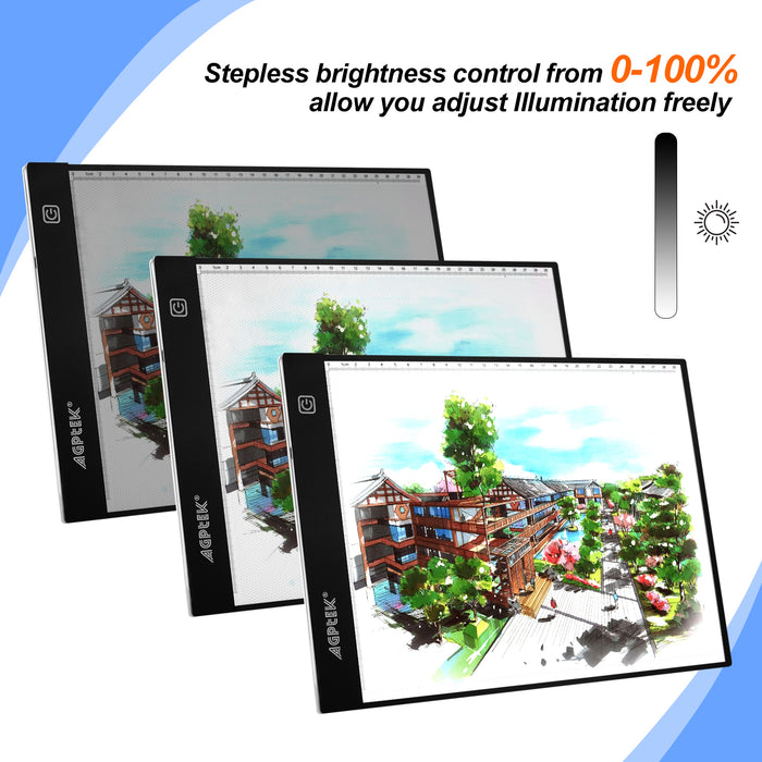 A4 Size LED Artcraft Tracing Light Pad Box Tatoo Aniamtion Sketching Designing Stencilling