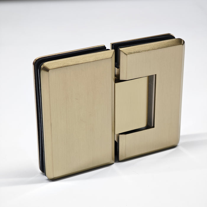 Adjustable Heavy duty 180° Glass to Glass Hinges Beveled Edged | TR636