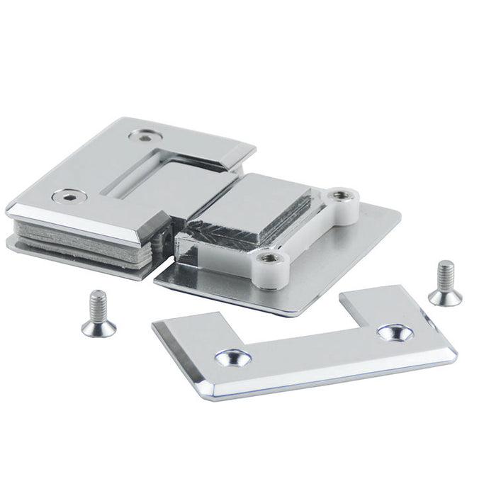 Adjustable Heavy duty 180° Glass to Glass Hinges Beveled Edged | TR636
