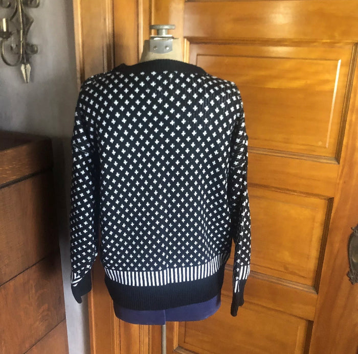 Adrian Spencer Vintage 1980’s Confetti Sweater Size Large M Black