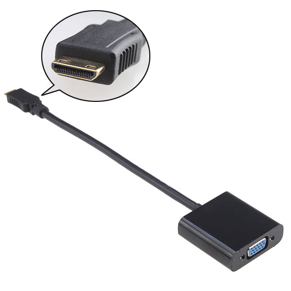AGPtek 1080P Mini HDMI to VGA Female Video Cable Converter for PC DVD HDTV