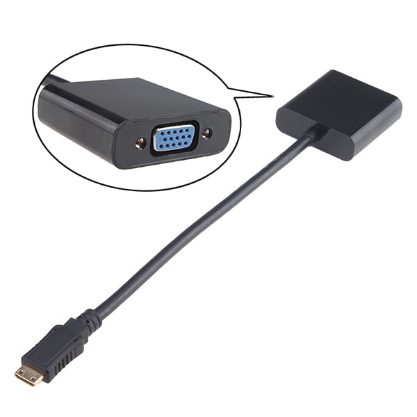 AGPtek 1080P Mini HDMI to VGA Female Video Cable Converter for PC DVD HDTV