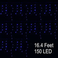 AGPtek 10Mx0.6M Linkable Fairy Curtain Lights Strings Connectable Lights 8 Lighting Modes