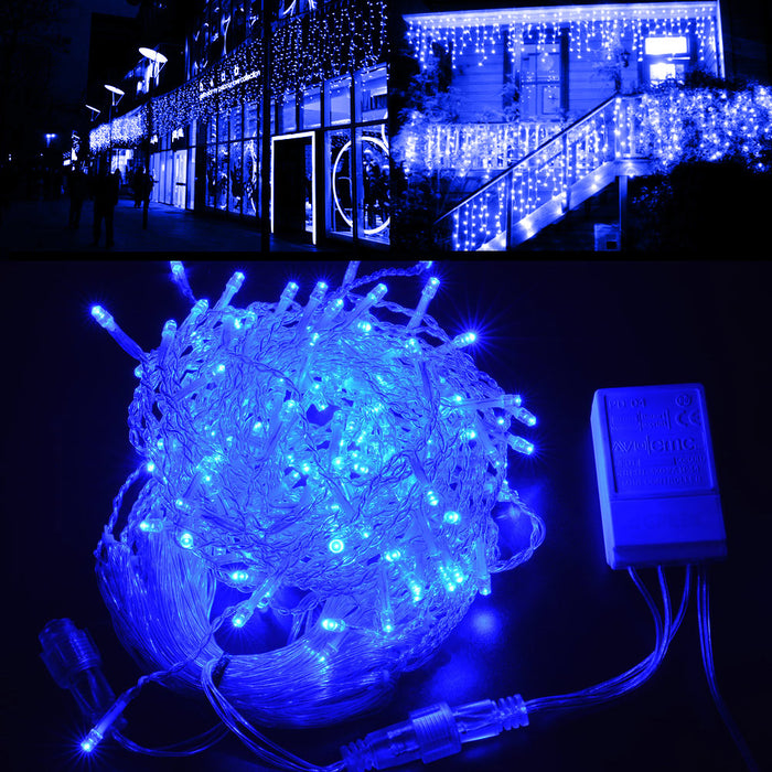 AGPtek 10Mx0.6M Linkable Fairy Curtain Lights Strings Connectable Lights 8 Lighting Modes