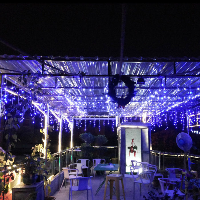 AGPtek 10Mx0.6M Linkable Fairy Curtain Lights Strings Connectable Lights 8 Lighting Modes