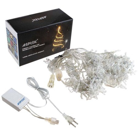AGPtek 18Mx3M Linkable Fairy Curtain Lights Strings Connectable Lights 8 Lighting Modes