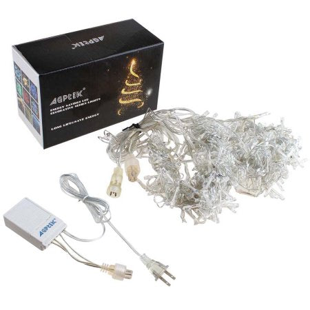 AGPtek 18Mx3M Linkable Fairy Curtain Lights Strings Connectable Lights 8 Lighting Modes