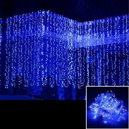 AGPtek 18Mx3M Linkable Fairy Curtain Lights Strings Connectable Lights 8 Lighting Modes