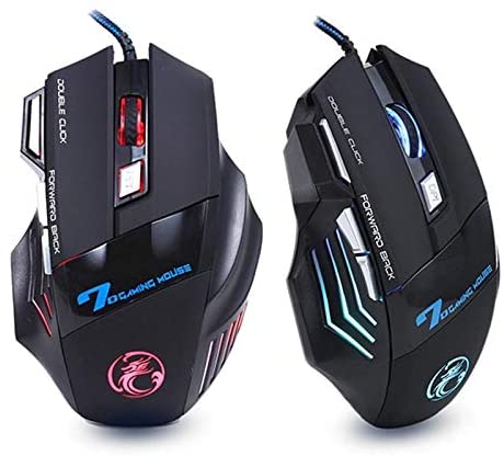 AGPTEK Ownuzz 5500DPI 5500 DPI 7 Button LED Optical USB Wired Gaming Mouse Mice for Pro Gamer