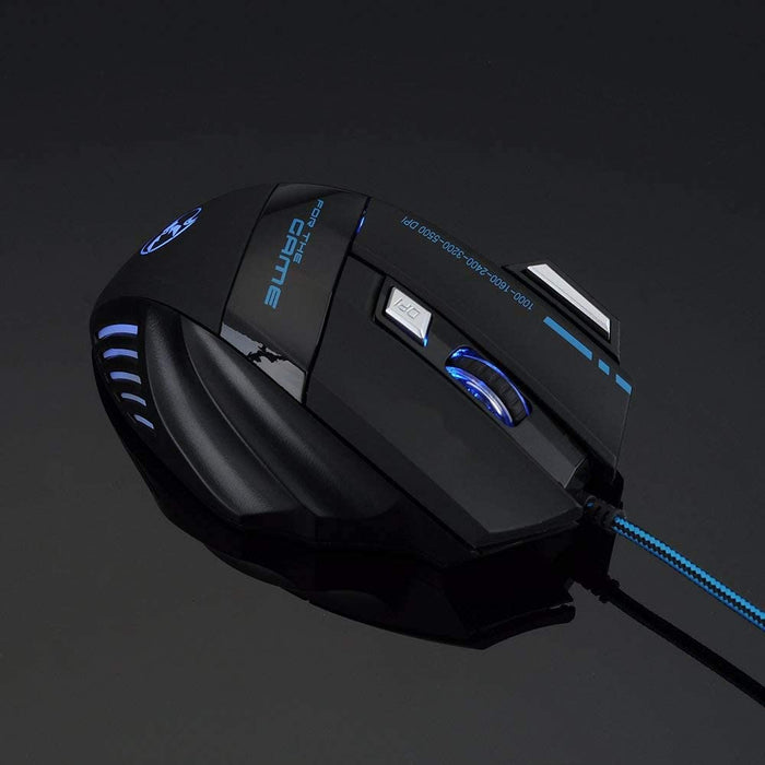 AGPTEK Ownuzz 5500DPI 5500 DPI 7 Button LED Optical USB Wired Gaming Mouse Mice for Pro Gamer