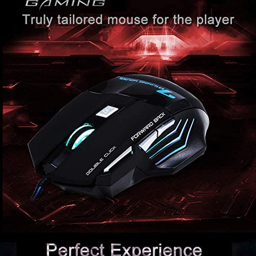 AGPTEK Ownuzz 5500DPI 5500 DPI 7 Button LED Optical USB Wired Gaming Mouse Mice for Pro Gamer