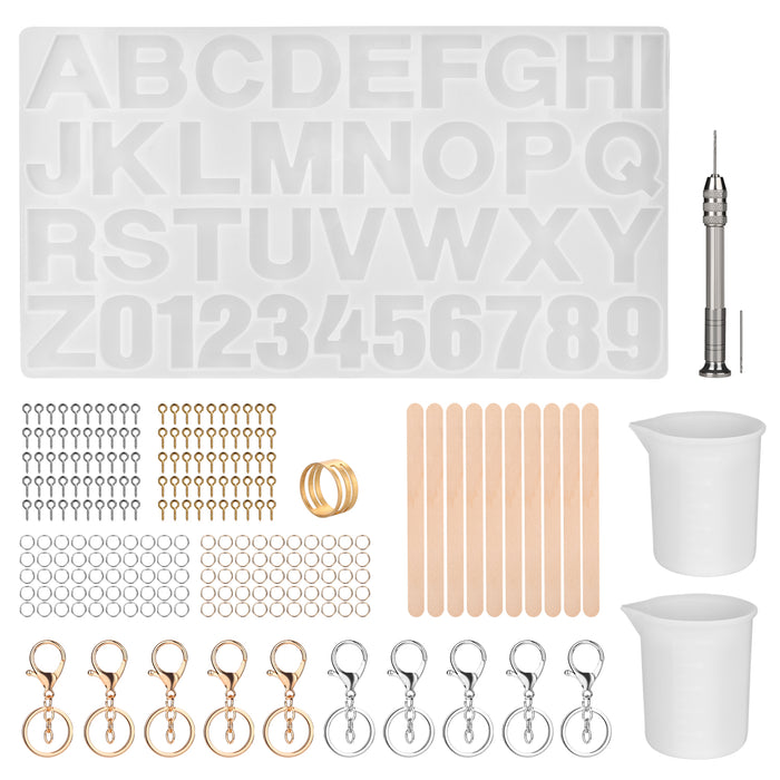 Alphabet Number Silicone Mould Set DIY Casting Mold Jewelry Making Craft