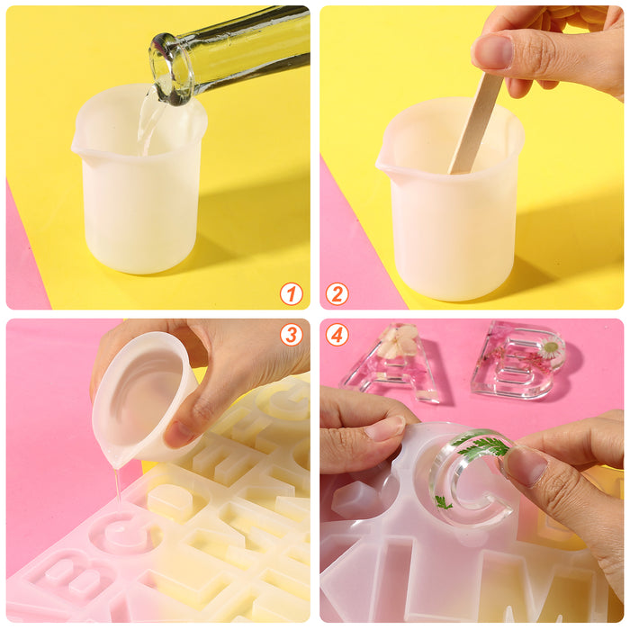 Alphabet Number Silicone Mould Set DIY Casting Mold Jewelry Making Craft