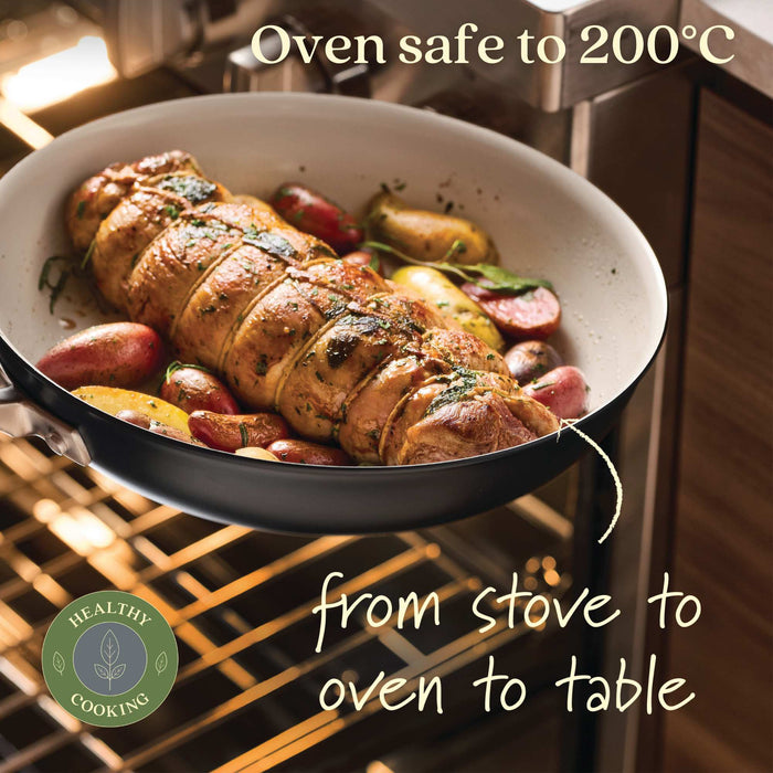 Product detail view: for searing, frying and everyday cooking – ceramic nonstick coating – Anolon Advanced Ceramic Nonstick Induction Frypan 30.4cm