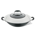 For stir-frying and wok-style cooking – hard-anodised aluminium – Anolon Advanced Home Covered Wok with Side Handles 36cm Onyx