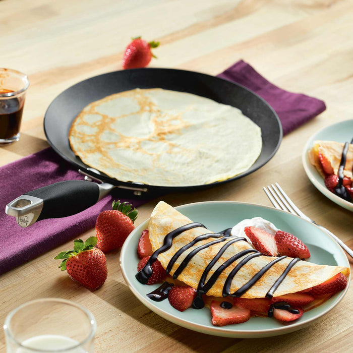 Product detail view: for crepes and thin pancakes – hard-anodised aluminium – Anolon Advanced Home Nonstick Crepe Pan 24cm Onyx
