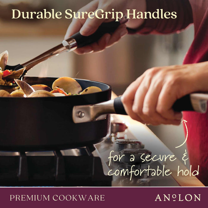 Full display view: for crepes and thin pancakes – hard-anodised aluminium – Anolon Advanced Home Nonstick Crepe Pan 24cm Onyx