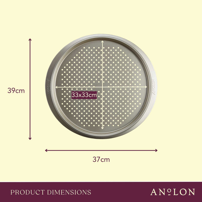 Size and scale view: for everyday cooking – carbon steel – Anolon Ceramic Reinforced Crisper Tray 33cm