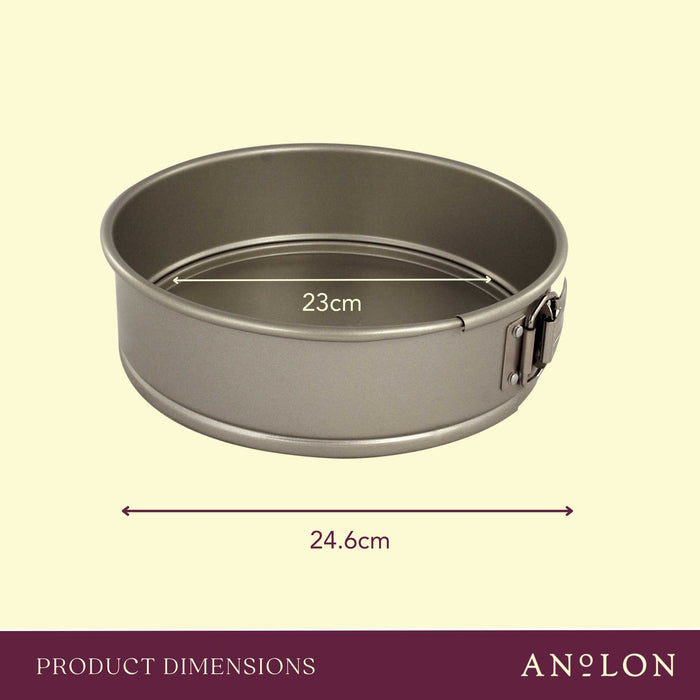 Close-up finish detail: springform cake pan for cheesecake and layer cakes – carbon steel – Anolon Ceramic Reinforced Springform Pan 23cm