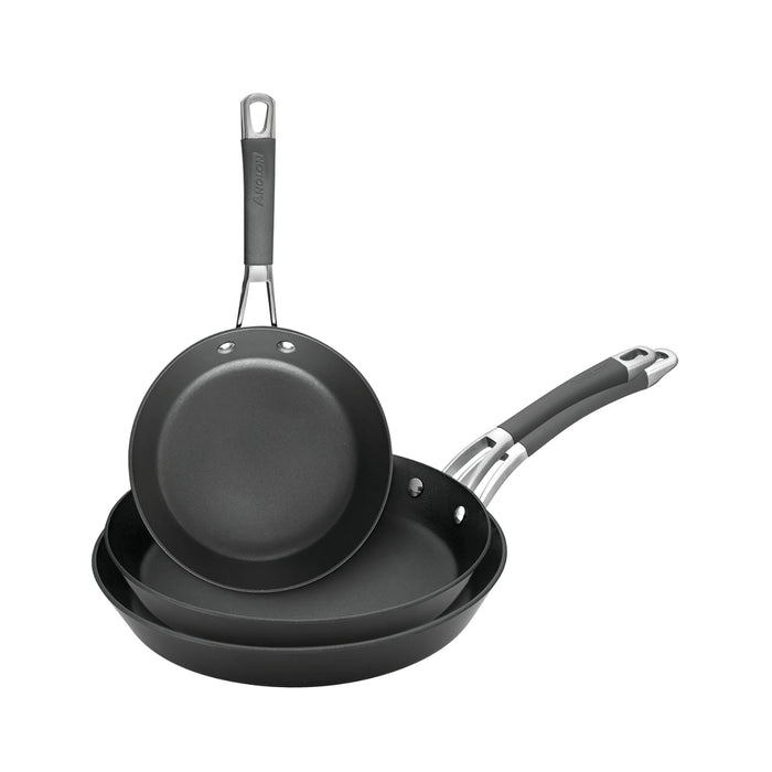 For searing, frying and everyday cooking – hard-anodised aluminium – Anolon Endurance+ Nonstick Induction Skillet Triple Pack 20/24/28cm