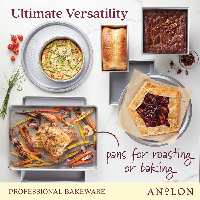 Close-up finish detail: springform cake pan for cheesecake and layer cakes – alumised steel – Anolon Pro-Bake Round Springform Pan 23cm