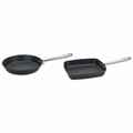 For indoor grilling and searing – hard-anodised aluminium – Anolon Professional Nonstick Twin Pack 24cm Skillet/24cm Grill Pan