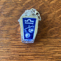 Artisan Made Libra Pendant Repurposed Zodiac Calendar Plate Shard Unique Necklace 1in x 1.5in