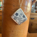 Artisan Made Pendant Pyrex Mug Handcrafted Necklace 1.5 in x 1.5 in