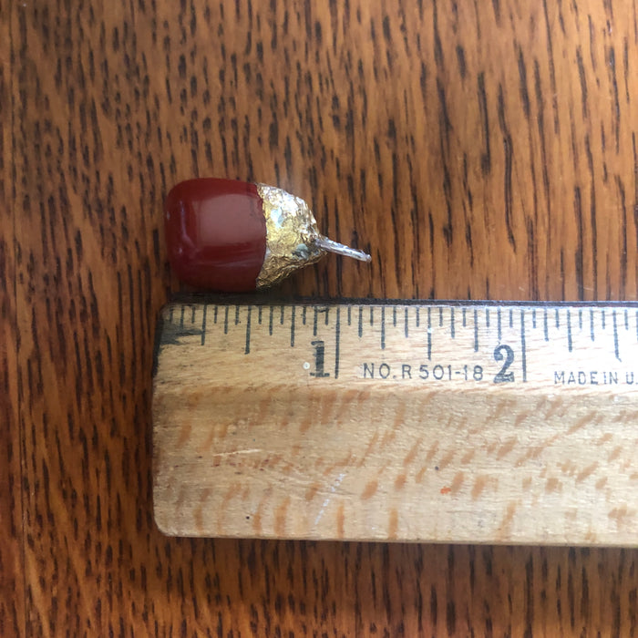 Artisan Made Rock Pendant Blood Red Resembles Red Jasper Handcrafted Necklace 1/2in x 1in