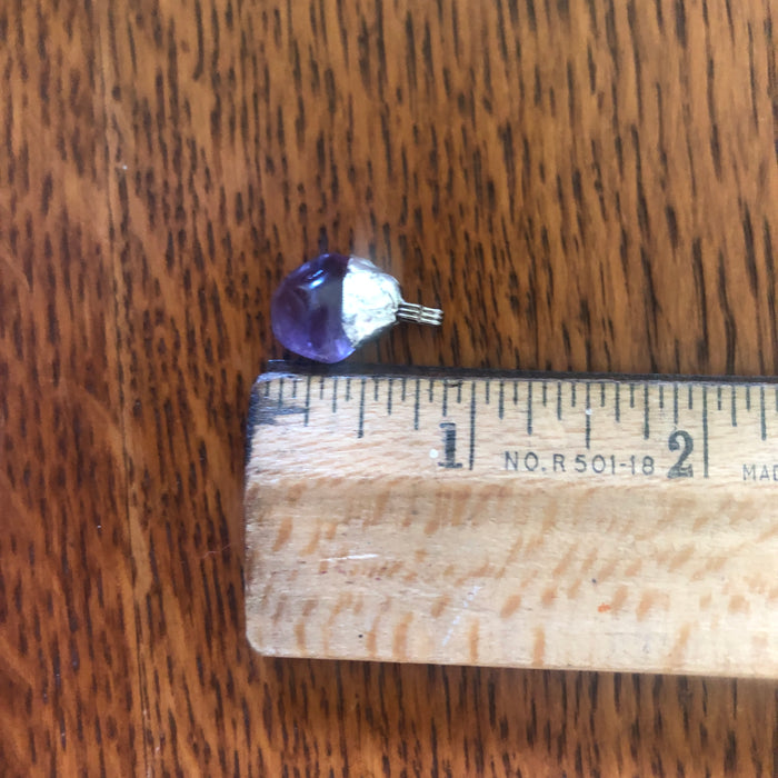 Artisan Made Rock Pendant Resembles Amethyst Handcrafted Necklace 1/2in x 1/2in
