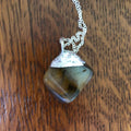 Artisan Made Rock Pendant So Beautiful Resembles a Tiger's Eye Handcrafted Necklace 1in x 1.25in