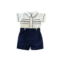 August Handsmocked Boy 2-Piece Set