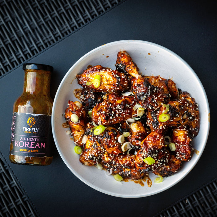 Korean BBQ wings with Firefly sauce