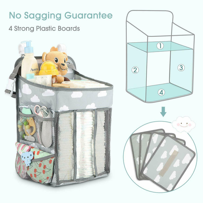 Baby Hanging Crib Organizer Nappy Diaper Changing Storage Caddy Bag Organiser