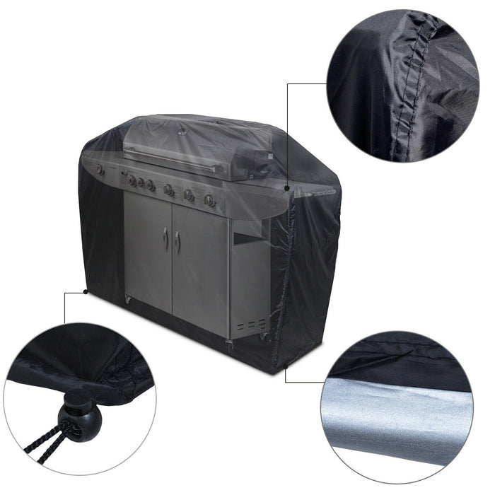BBQ Gas Grill Cover 57" Barbecue Waterproof Outdoor Heavy Duty Protection Black