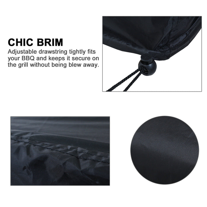 BBQ Gas Grill Cover 57" Barbecue Waterproof Outdoor Heavy Duty Protection Black