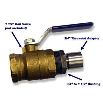 BBQ Guru - 1-1/2 Ball Valve Adaptor Screws into 1-1/2 Ball Valves - adapter, ball valve, BBQ Guru. BBQ Guru by FireFly Barbecue