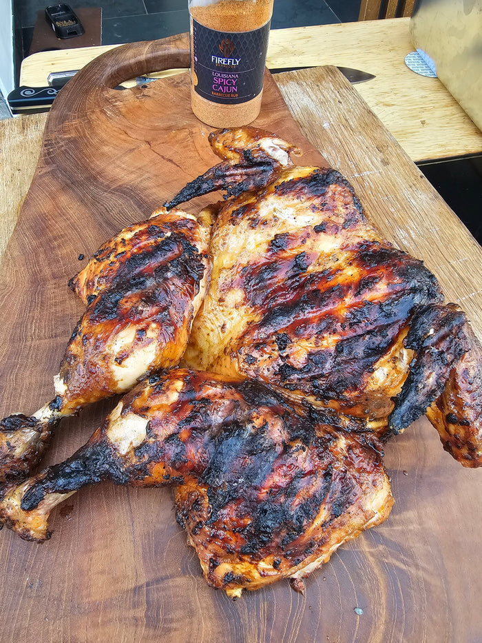 Grilled chicken with Louisiana Spicy Cajun seasoning