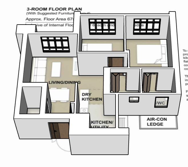 Berlayar Rise 3-room