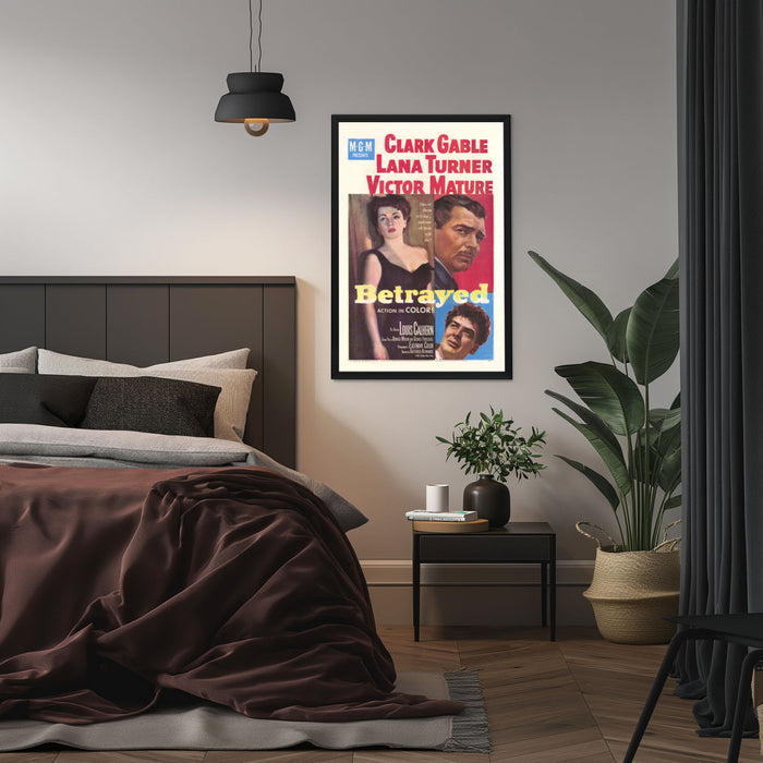 "Betrayed" (1954) Framed Movie Poster