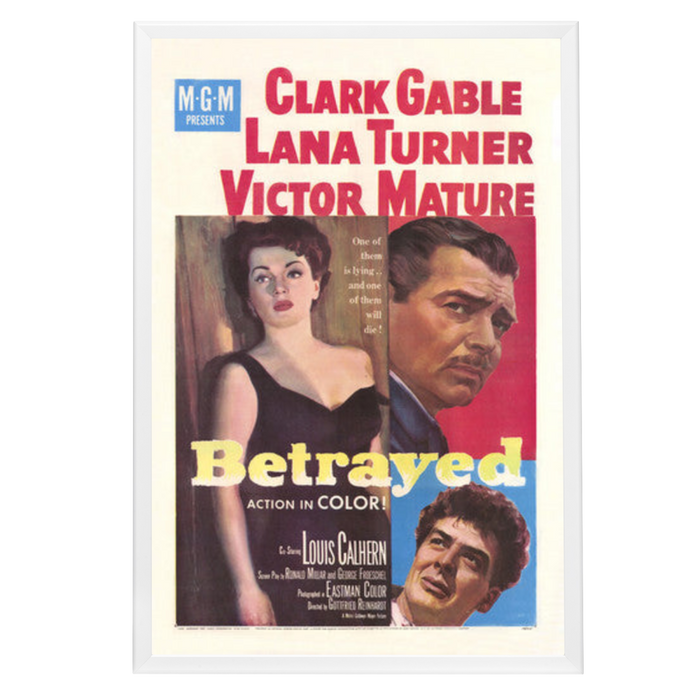 "Betrayed" (1954) Framed Movie Poster
